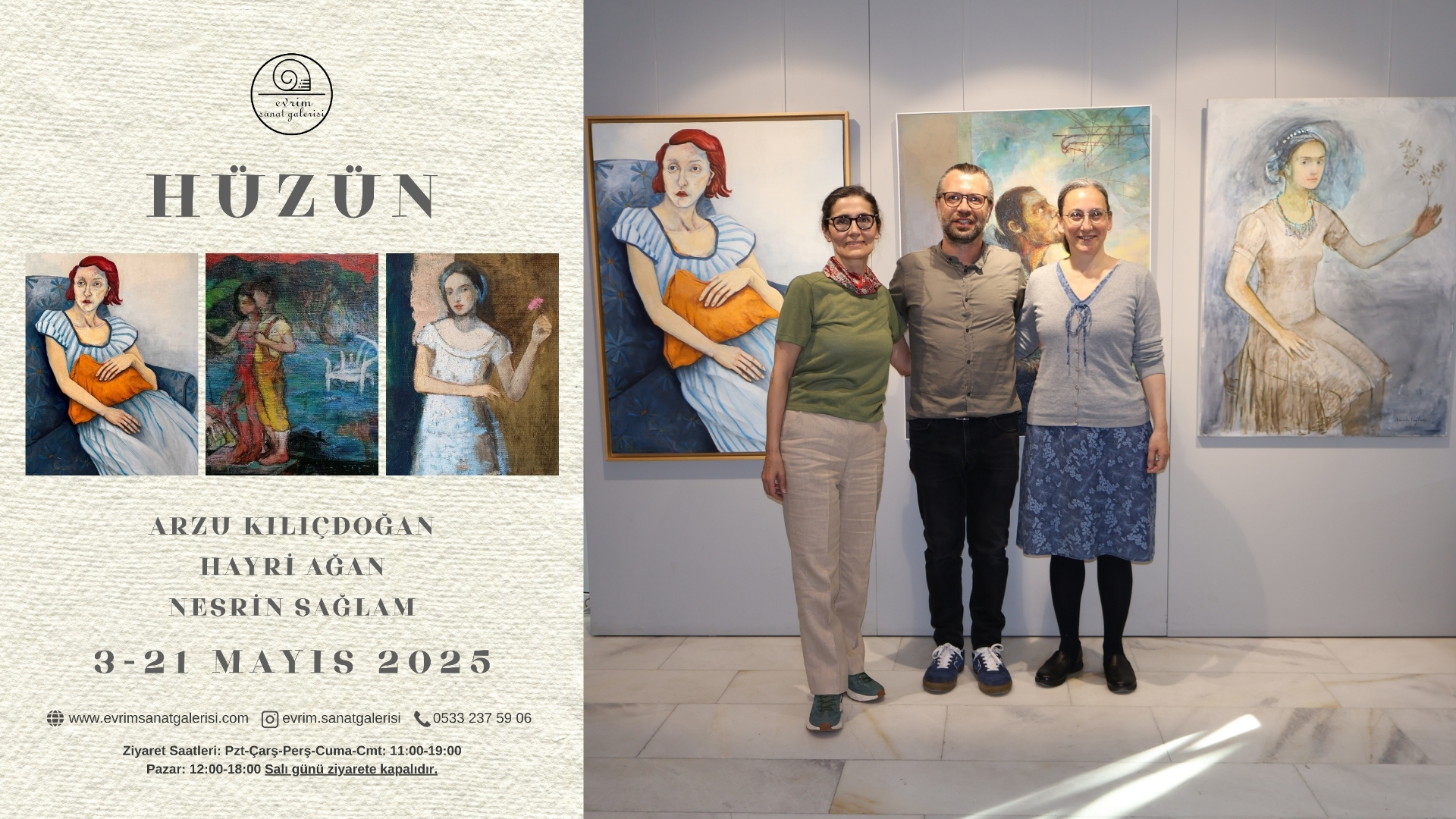Arzu kılıçdoğan hayri ağan nesrin sağlam hüzün resim sergisi evrim sanat galerisi (3)