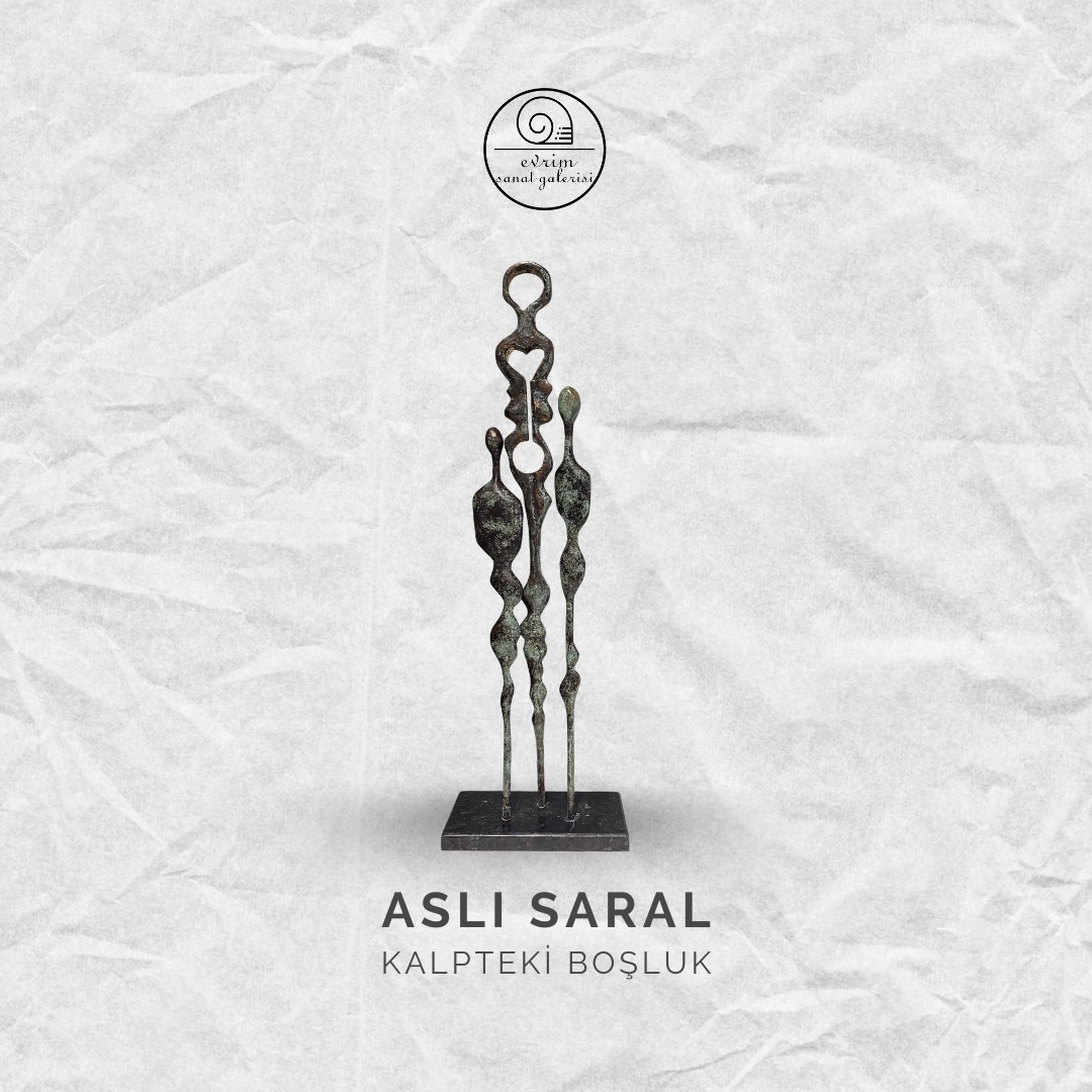 Aslı saral karma resim ve heykel sergisi trio bronz heykel (3)