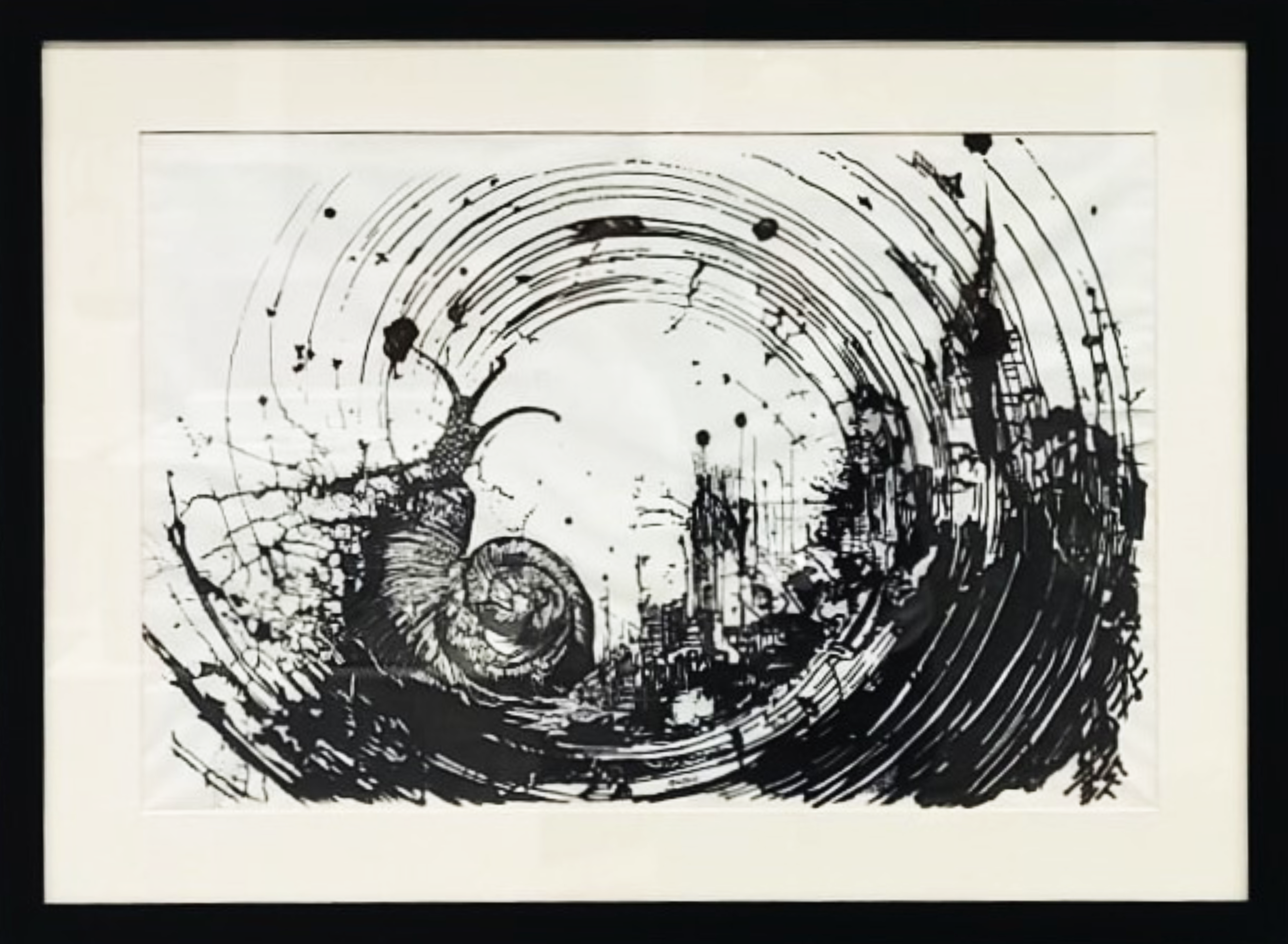 Günsu Saraçoğlu Slow Down Life, Japon Kağıt Üzerine Akrilik Kalem. 40x60 cm